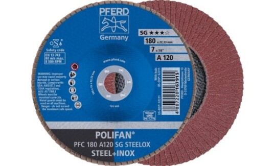 Pferd Pfc 180 A 120 Sg Steelox Metall 8500 Rpm 18 Cm 10 Stykker Pferd Pfc 180 A 120 Sg Steelox Metall 8500 Rpm 18 Cm 10 Stykker