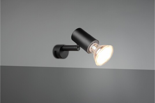 Trio Lighting Lorenzo H2O vegglampe 1L GU10 matt svart -
