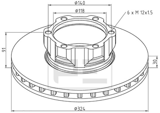 Bremseskive PETERS ENNEPETAL 016.652-00A