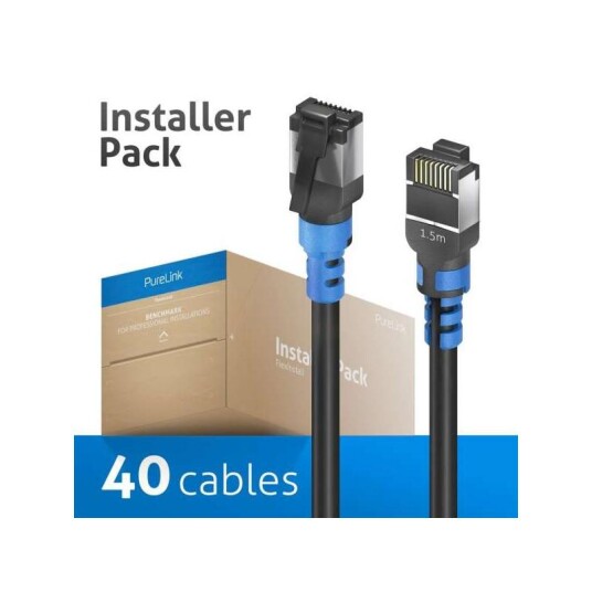Purelink FlexInstall Nettverkskabel CAT 6a FI PC110 1,5 m 40 stk Purelink FlexInstall Nettverkskabel CAT 6a FI PC110 1,5 m 40 stk