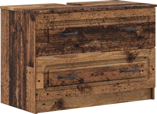 vidaXL Baderomsvaskeskap UTRECHT Gammelt tre 82 x 41 x 56 cm
