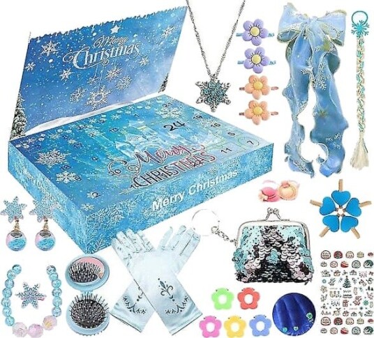 Frozen Julekalender Frozen Prinsesse Veske Tilbehør 24 dagers Nedtellingskalender Blindboks Julegaveeske