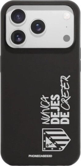 Phonecases3D iPhone 17 Pro Max Atlético de Madrid komposterbart deksel, svart