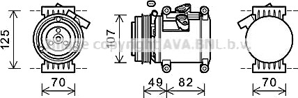 AC kompressor PRASCO CTK039