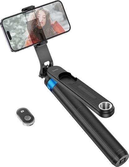Hoco Selfiestang K22 Tripod Med Trådløs Fjernkontroll Svart Hoco Selfiestang K22 Tripod Med Trådløs Fjernkontroll Svart