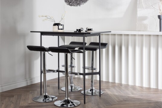 Venture Home Rax Spisegruppe 120 cm Rektangulær med 4 Jonna Stoler Sort