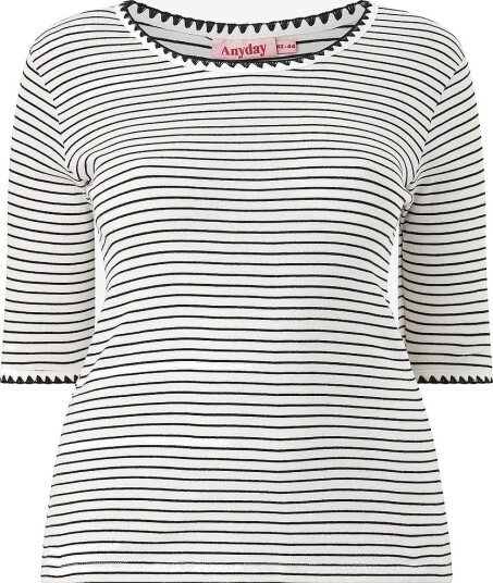 Anyday   Topp Any Jade 436   T shirt   Hvit