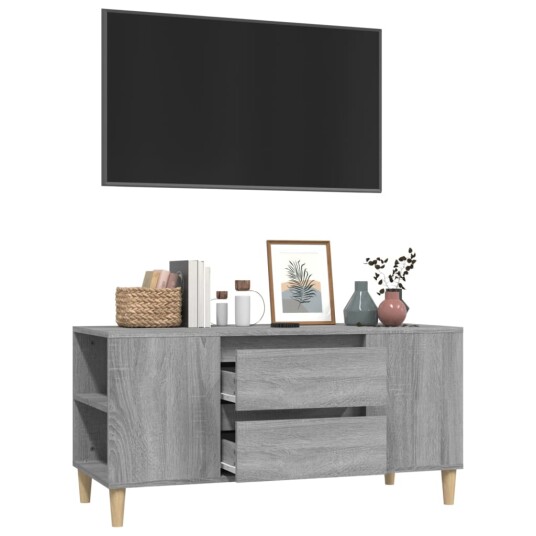 vidaXL TV-benk grå sonoma 102x44,5x50 cm konstruert tre vidaXL TV-benk grå sonoma 102x44,5x50 cm konstruert tre