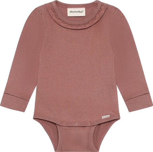 Minymo Body I/e   Rib   Burlwood   Minymo   68   Langermet Body Bordeaux Rosa   62