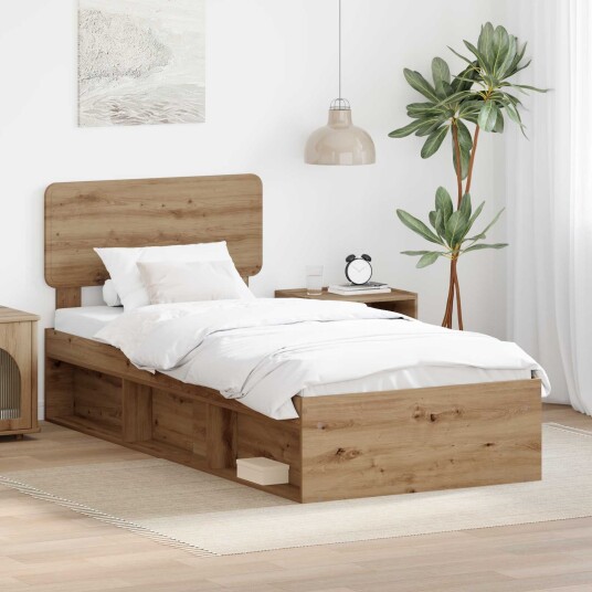 Sengestamme Kunstnerisk Eik 75 x 190 cm Massiv furu