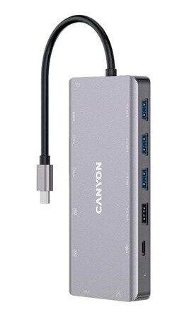 Canyon CNS-TDS12 - docking station - USB-C - 13-slot - VGA HDMI - GigE Canyon CNS-TDS12 - docking station - USB-C - 13-slot - VGA HDMI - GigE