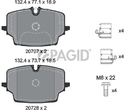 PAGID T4305N Bremseklosser PAGID T4305N Bremseklosser