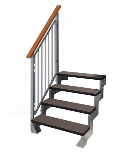 Hagetrapp Dolle Gardentop Trimax med Nordic Rekkverk