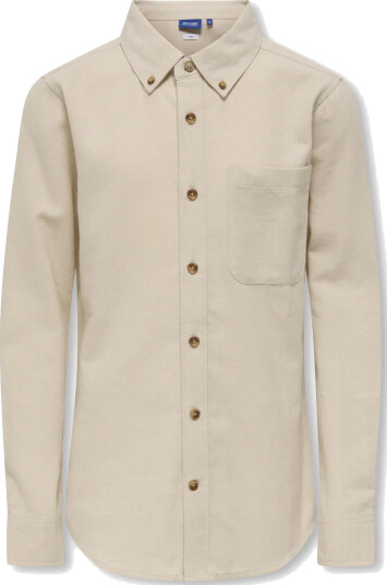 Only & Sons Jr Gudmund Slim 1 Pkt Shirt Woven Beige 176
