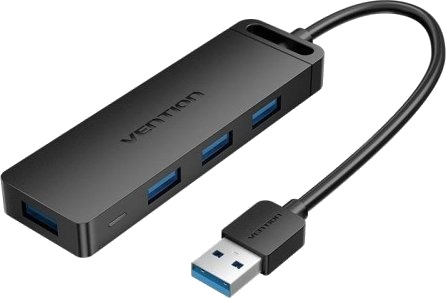 Usb-Hub 3.0 Med 4 Porter Og Strømforsyning Vention Chlbb 0,15 M Svart