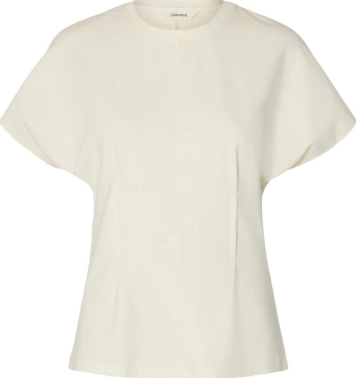 Selected Slwera Ss Top Noos   Cream   XS