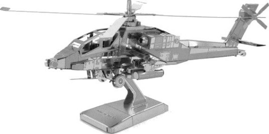 Eureka Metal Earth AH-64 Apache Silver Edition