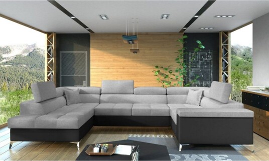 Hjørnesofa Eltap Thiago 342x208x88 cm Sawana 21 Soft 11 Grå Venstre