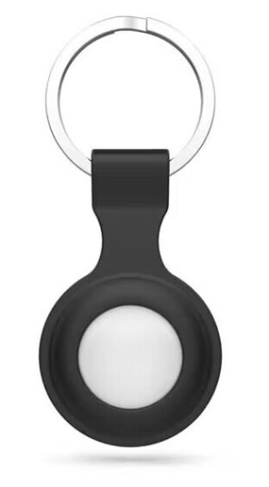 Tech-Protect Icon Silikon Deksel til AirTag med Nøkkelring - Svart