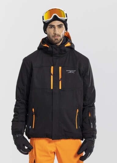 Swedemount St. Anton Jacket Sr Black/Orange 4Xl Skijakker Swedemount St. Anton Jacket Sr Black/Orange 4Xl Skijakker