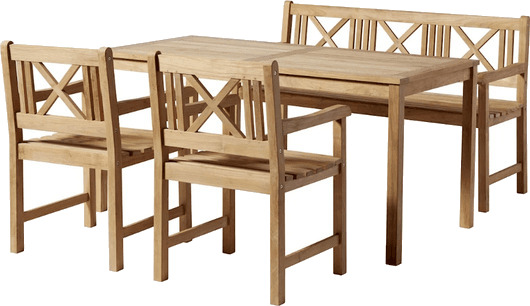 Cinas Rosenborg Spisegruppe Teak Cinas Rosenborg Spisegruppe Teak