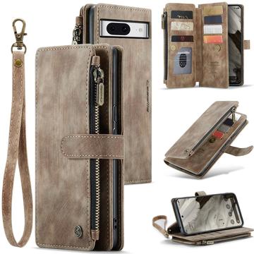 Google Pixel 8 Caseme C30 Multifunksjonell Lommebok-deksel Brun