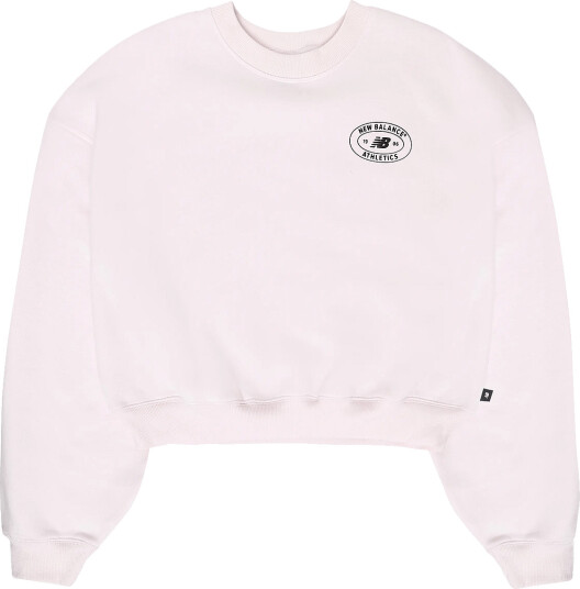 New Balance Reimagined Fleece Crew Pink S