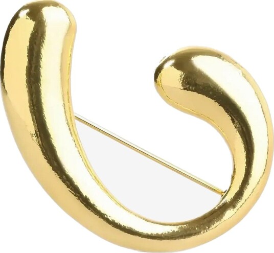 Timi of Sweden Novelia Sculptural Brooch Gold GOLD One Size