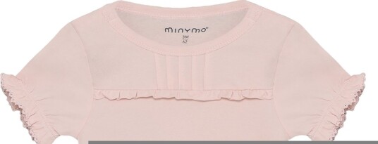 Minymo Body med Volangdetaljer Rosa 74