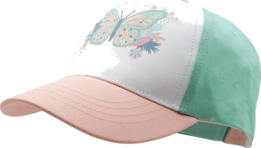 Maximo Kids Girl Cap "Butterfly" Candy Peach/Multicolor Maximo Kids Girl Cap "Butterfly" Candy Peach/Multicolor