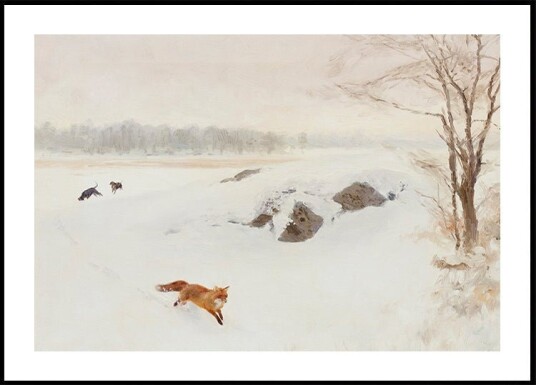 Bruno Liljefors Hunter On Stand In Winter Landscape 1893 Poster Plakat / 100x150cm Bruno Liljefors Hunter On Stand In Winter Landscape 1893 Poster Plakat / 100x150cm