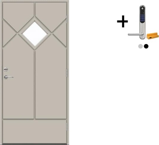 Ytterdør Swedoor Advance-Line Classic Schumann med Yale Doorman Classic Home