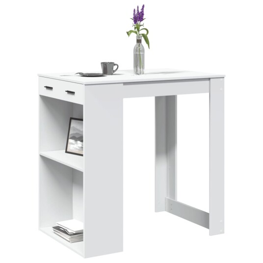 Barbord hvit 102x70x103,5 cm konstruert tre 8721158401564 Barbord hvit 102x70x103,5 cm konstruert tre 8721158401564