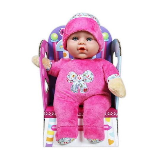 Lissi Plysj Babydukke 30cm Rosa Drakt m/ sløyfemotiv Lissi Plysj Babydukke 30cm Rosa Drakt m/ sløyfemotiv
