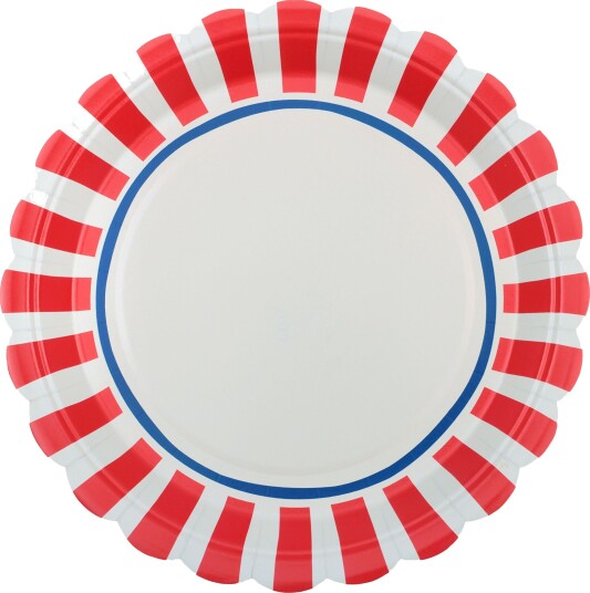 Santex Papirtallerkener Rød/Blå 6-pakning 9409 0-7