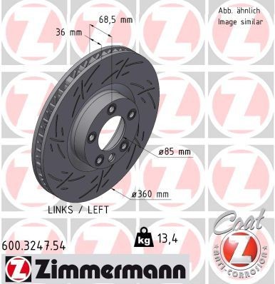 Bremseskive ZIMMERMANN 600.3247.54
