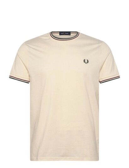 Fred Perry Twin Tipped T Shirt Cream XS Fred Perry Twin Tipped T Shirt Cream XS