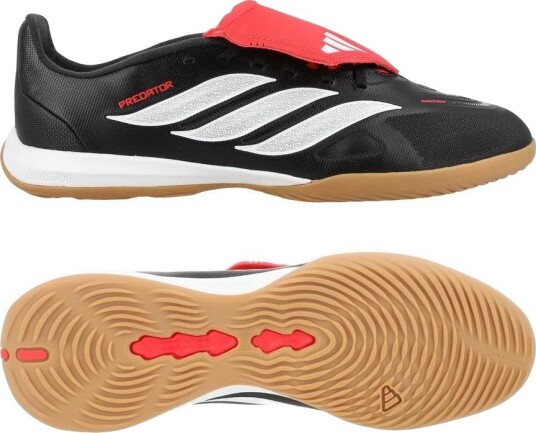 adidas Predator League Fold over Tongue IN Immortal DNA   Svart/Fottøy Hvit/Lucid Red Barn   Innendørs (IC) størrelse 38⅔