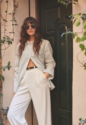 Bubbleroom Occasion Straight Leg Suit Pants White 46