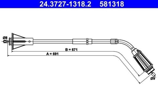 Bremsewire ATE 24.3727 1318.2