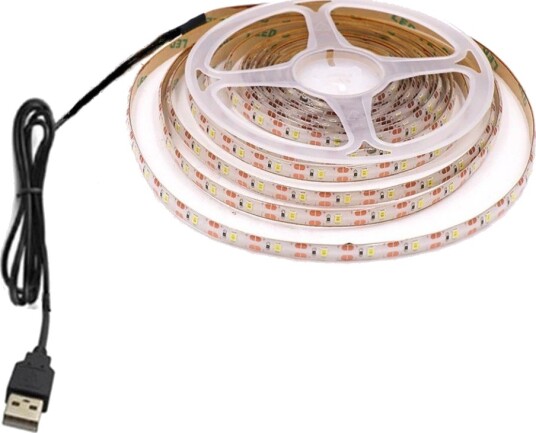 1m LED strip til TV og PC USB 60 LED pr. meter Kulør : Kald