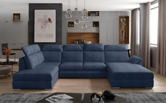 Seksjon Eltap Evanell 336x211x102 cm Omega 86 Blå Høyre Seksjon Eltap Evanell 336x211x102 cm Omega 86 Blå Høyre
