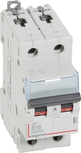 Legrand DX3 MCB automatsikring B16 2P 2M 6/10kA