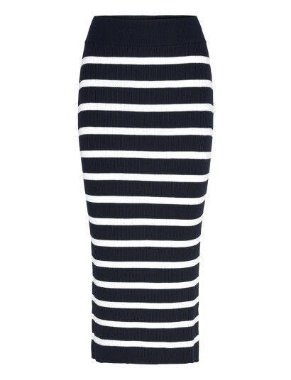 GANT Striped Thin Knit Skirt Marinblå XL/XXL