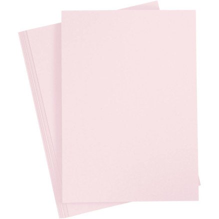 Diverse Kartong A4 ark 210x297 mm 210 g lys rosa 10 ark 1 pk