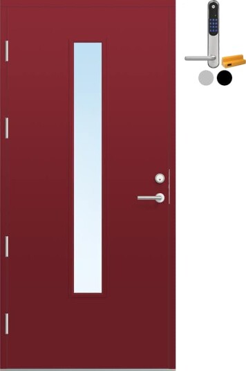 Ytterdør Bygg1 Fjell 15 Klarglass med Yale Doorman Classic Home