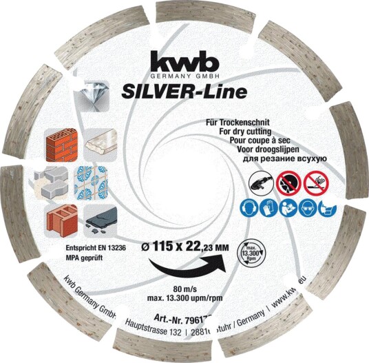 kwb Diamantkappskive Silver-Line (Ø125 × 22,23 mm)