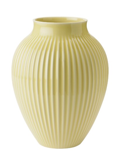 Knabstrup Keramik Vase Riller Yellow H27CM