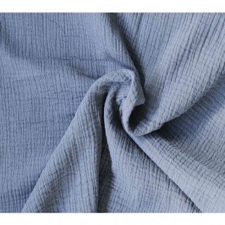 Balsløw Bomullkreppstoff 135cm 051 Jeansblå 50cm