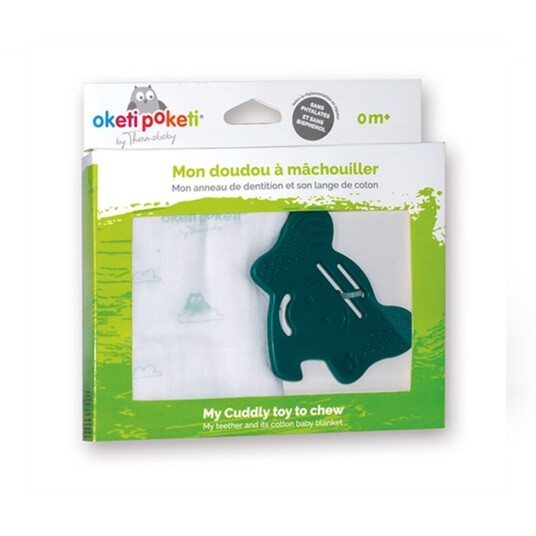 Thermobaby Babyteppe Og Biteleke 0 Mnd+ Hvit / Grønn